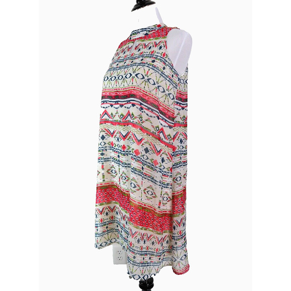 Cloth & People Size M Geometric Print A-Line Dress Multicolor - Picture 2 of 9